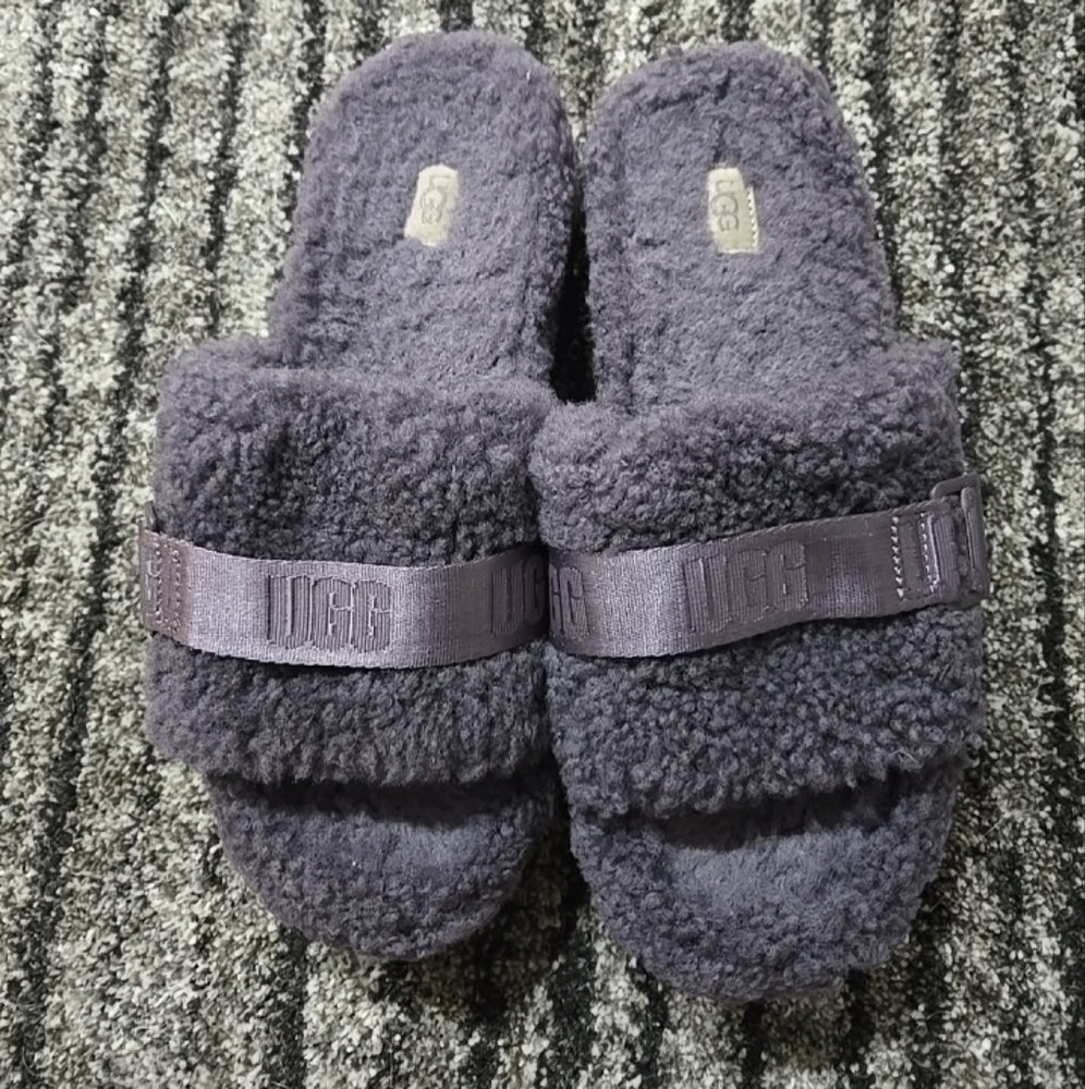 UGG FLUFFITA Grey SLIDES/SLIPPERS*WOMEN’S SZ 11, 11